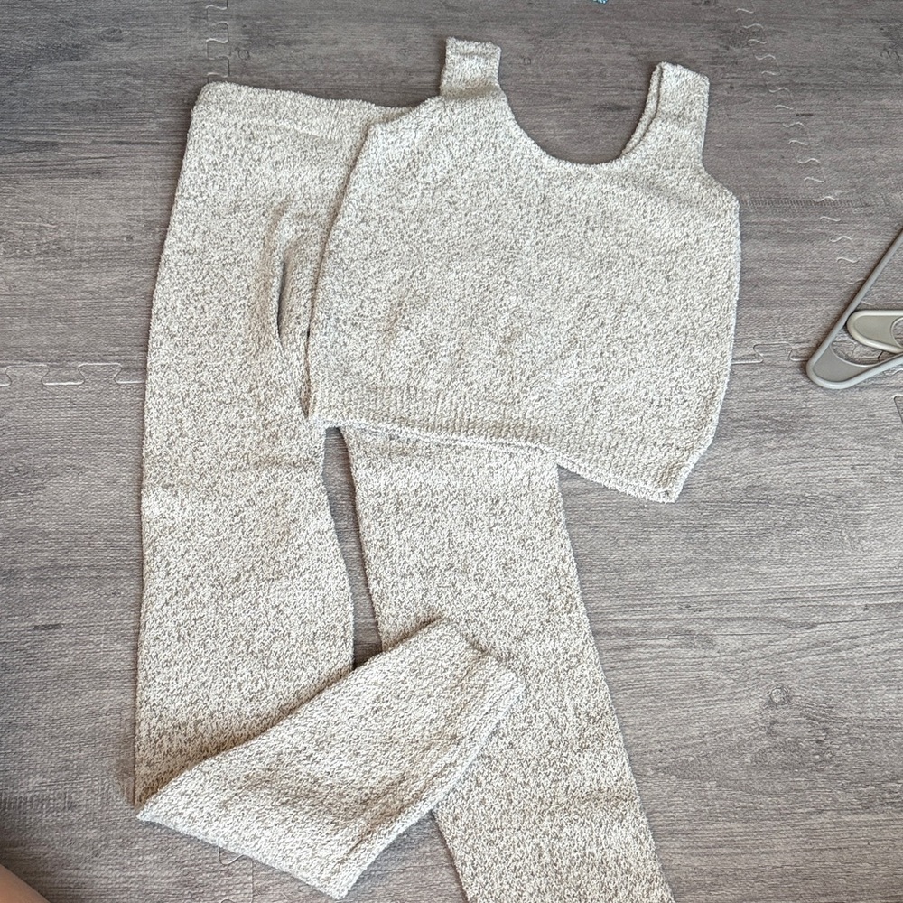 Lilly Pulitzer Cream Knit Jumpsuit Set